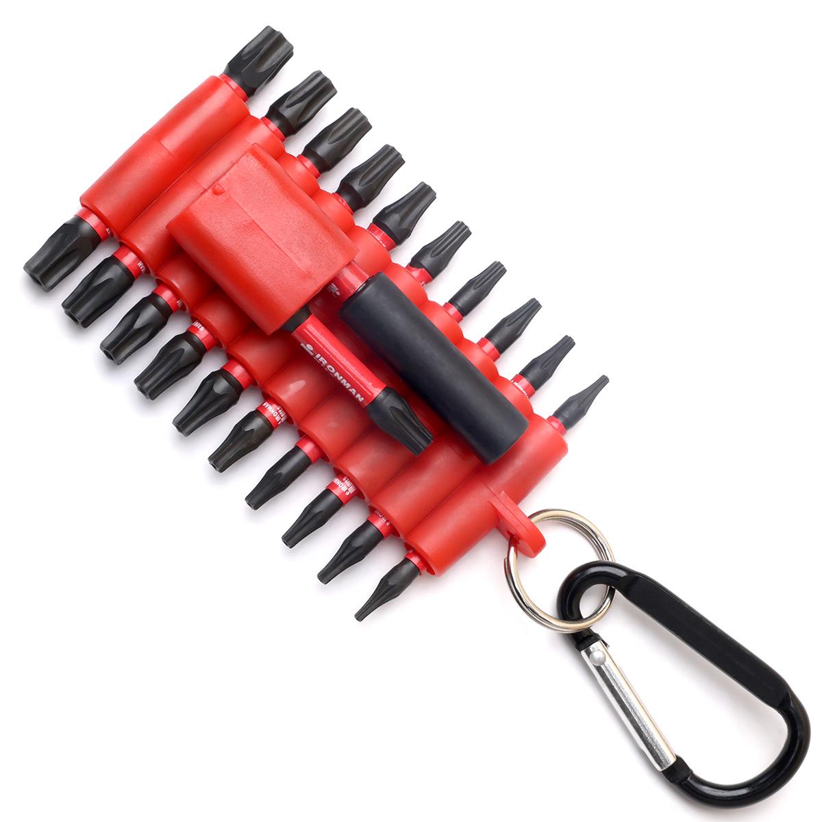 

22 Pcs Impact Security Torx Screwdriver Bits Set Magnetic S2 Steel Multi Hollow Star Driver Bits With Organizer Sleeve