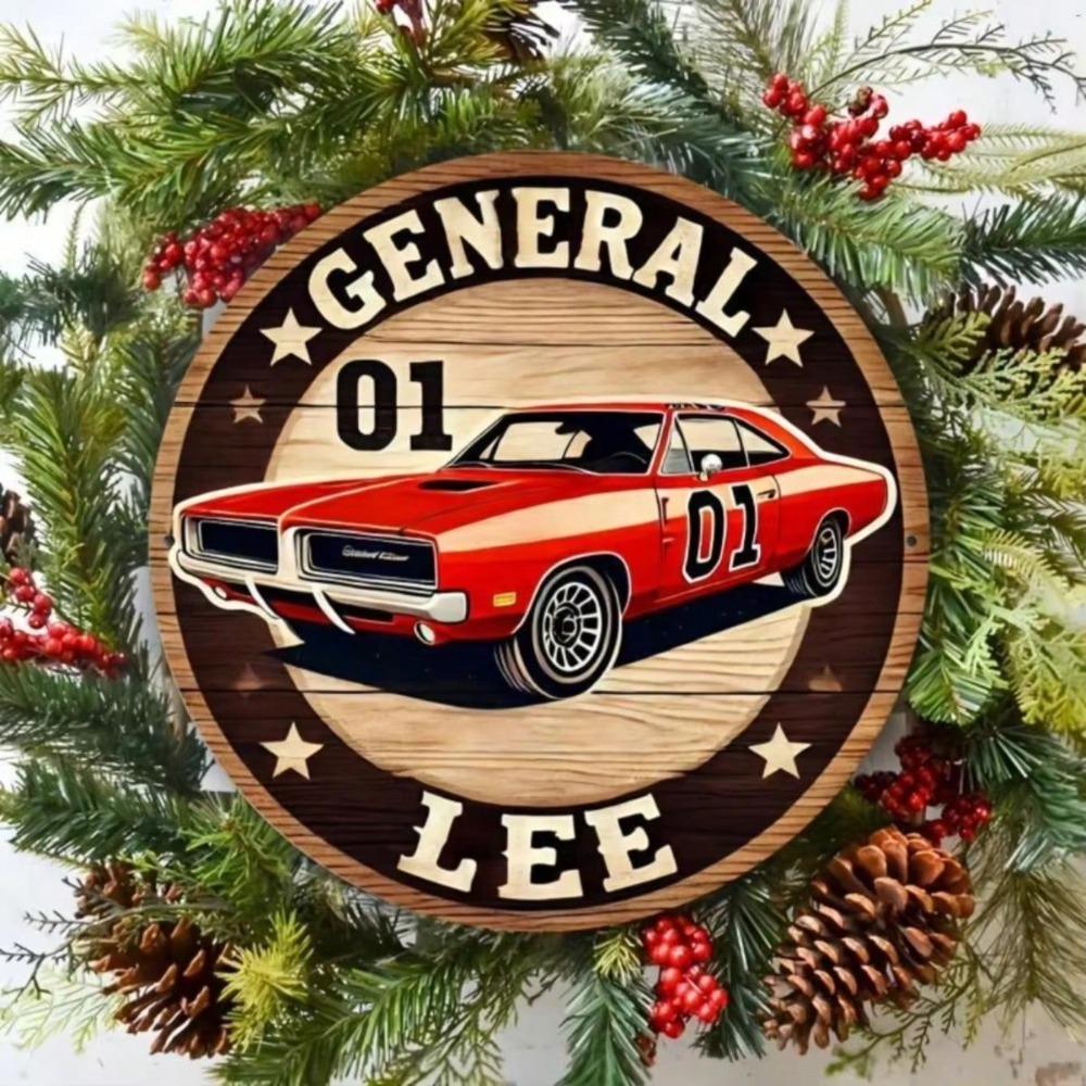 Iron Metal Wall Art Sign Vintage Car Pattern Rustic Tin Decor Home Office Gift