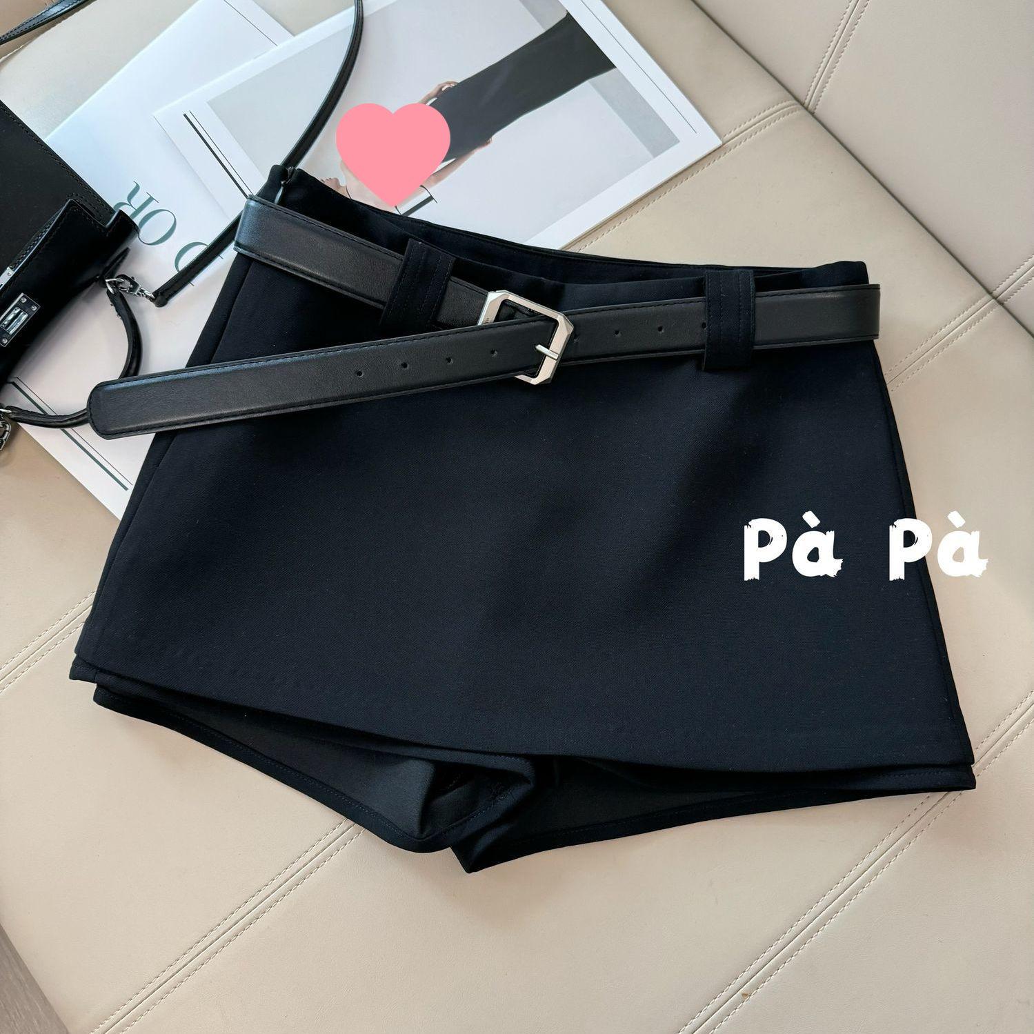 

Женские белые сужающиеся брюки-юбка драпирующего кроя в деловом стиле, Коллекция Весна/Осень 2025 L чёрный