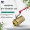 Japan TOYO 600WOG Brass High-Pressure Threaded Ball Valve - Red-White Genuine.