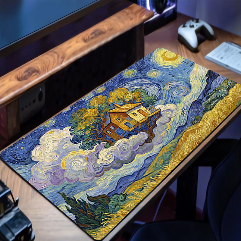Mouse Pad Abstract Oil Painting Gamer Pc Computer Large Xxl Desk Mat Keyboard Anime Gaming Accessories Mousepad Carpet