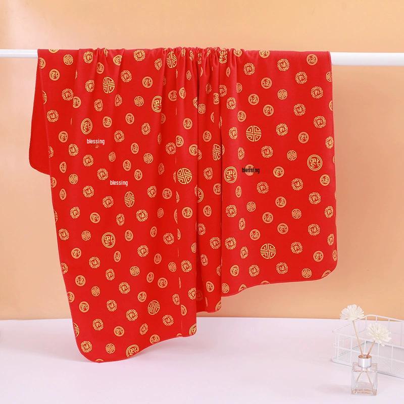 Festive Red Baby Swaddle Blanket with Ties for Newborns - Perfect for Hospital Discharge & Delivery Room