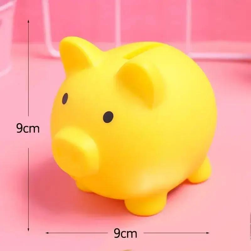 New Cartoon Vinyl Piggy Bank Creative Children's Birthday Gift Piggy Bank Cute Plastic Piggy Bank Solid Color Piggy Bank Gift