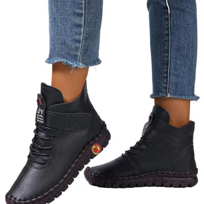 Nieuwe Dameslaarzen Comfortabele Platte Enkellaarsjes Luxe Casual Verdikte Warme Schoenen Mode Handgemaakte Katoenen Schoenen Dames 36-43