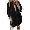 Woman Artificial Wool Elegant Blend Coat Slim Female Long Coat Outerwear Jacket