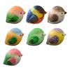 Mini Wood Carving Bird Ornament Hand-Carved Painted Bird Figurine Statue Sculpture Home Office Desktop Decoration Ornament