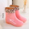 Tall tube thickened rain shoes women's waterproof shoes women's outer wear rain boots non-slip warm quick-drying water boots rubber shoes