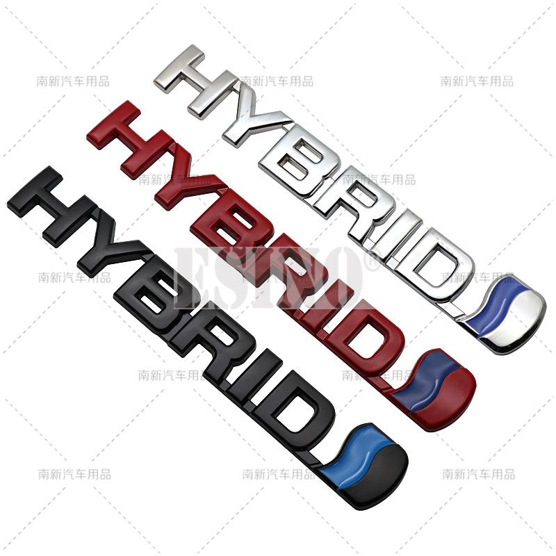 Car Styling Hybrid 3D Rear Trunk Fender Metal Chrome Zinc WQKO2 Alloy Emblem Badge Decal for Toyota RAV 4 Prado Camry Corolla Yaris