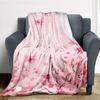 Cherry Blossoms Flannel Blanket Throw Blanket Soft Warm Sofa Bed Camping Home Decor Unique Christmas Gift C92682