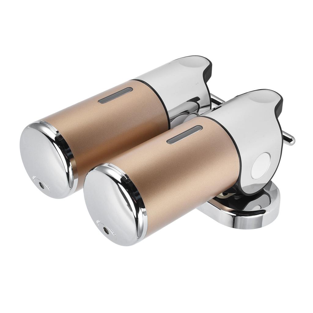 Wall Mount Soap Shower Dispenser Dual Pump 2 Separate Compartments Reusable Space Saving Shampoo