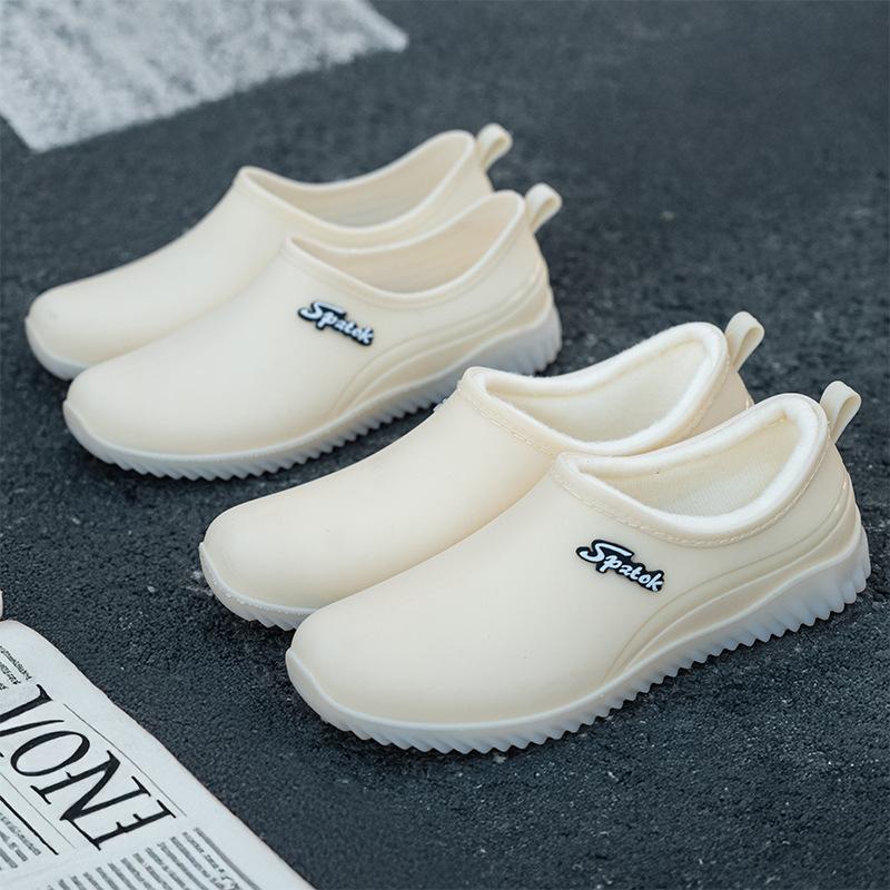 Fashion Rain Shoes Women's Outdoor Walking Non-slip Short Water Shoes Water Boots Short Rain Boots Car Wash Shoes Glue Shoes