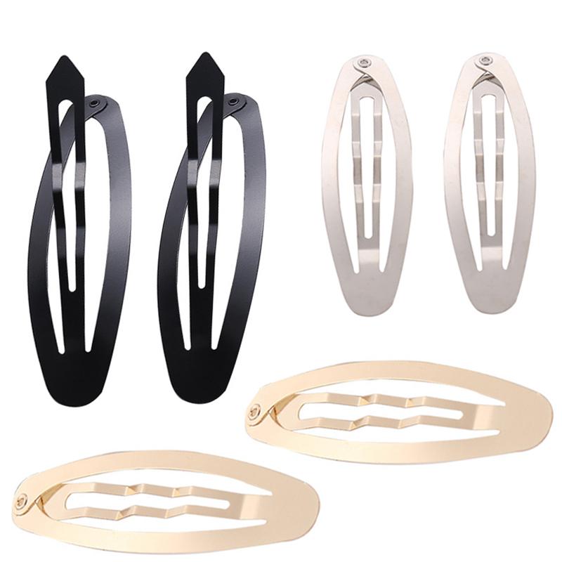 3-9cm Metallic Snap Simple Hair Barrettes Pins Hairgrip for Hair Decoration