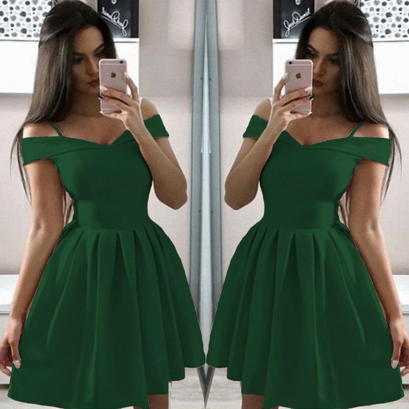 New Women's Clothing Suspender Waist Pleated Dress Midskirt Hot Sexy Dress