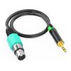 3.5mm To 3Pin Female Auditory Cable With Metal Connectors For Smartphones Tablets Mixers And Active Speakers