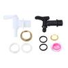 3/4" Water Butt Tap Plastic Snap Fit Hosepipe Rain Barrel Water Butts Thread Replacement Water Tap with Brass Nut