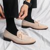 Men's Shoes Four Seasons New Loafers Fashionable Men's Foot Shoes Doudou Shoes Trend One Pedal Casual Leather Shoes Can Be