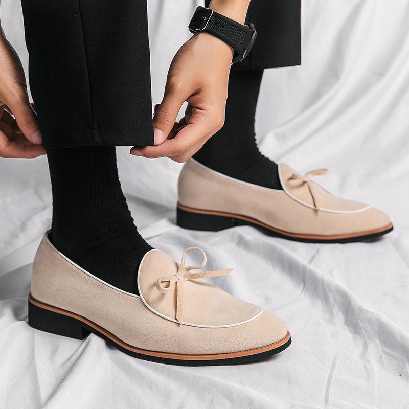 Men's Shoes Four Seasons New Loafers Fashionable Men's Foot Shoes Doudou Shoes Trend One Pedal Casual Leather Shoes Can Be