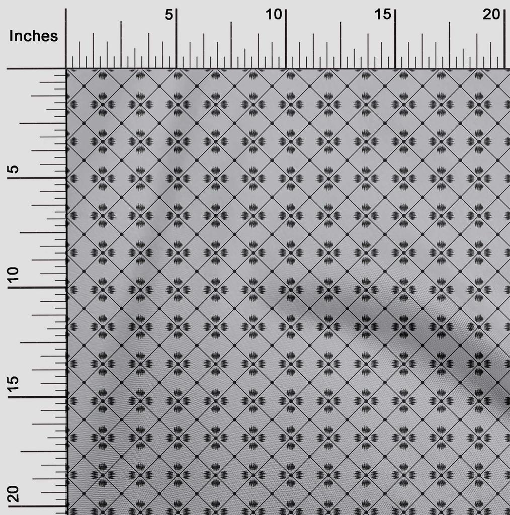 oneOone Cotton Flex Fabric Geometric Ikat Print Sewing Fabric BTY 40 Inch