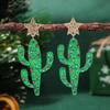 Europäische & Amerikanische Liebesherz Acryl Weihnachtsbaum Ohrringe für Damen