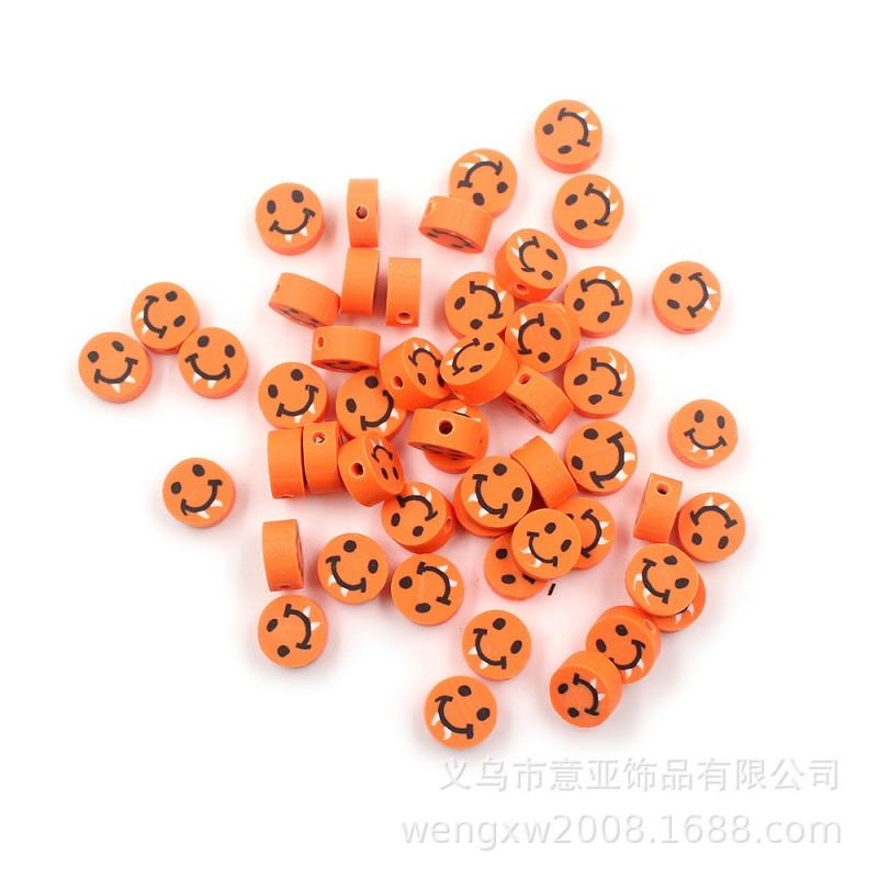 Halloween Polymer Clay Beads Spooky Skull Pumpkin Ghost Spacer DIY Jewelry Making 10mm 1000pcs