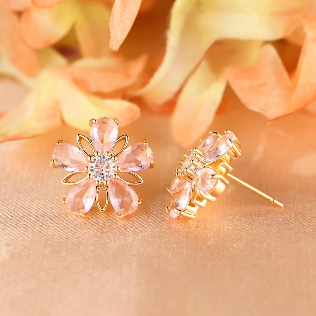 Exquisite Blumenohrringe für Damen, Verlobung, Hochzeit, romantisches Valentinstagsgeschenk