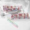 Strawberry cherry transparent pencil case, student universal life learning transparent stationery bag, pencil case