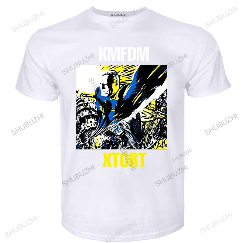 New Fashion MenS T Shirt Kmfdm Xtort 1996 TShirt Industrial Music Industrial Rock Industrial Metal male vintage teeshirt S