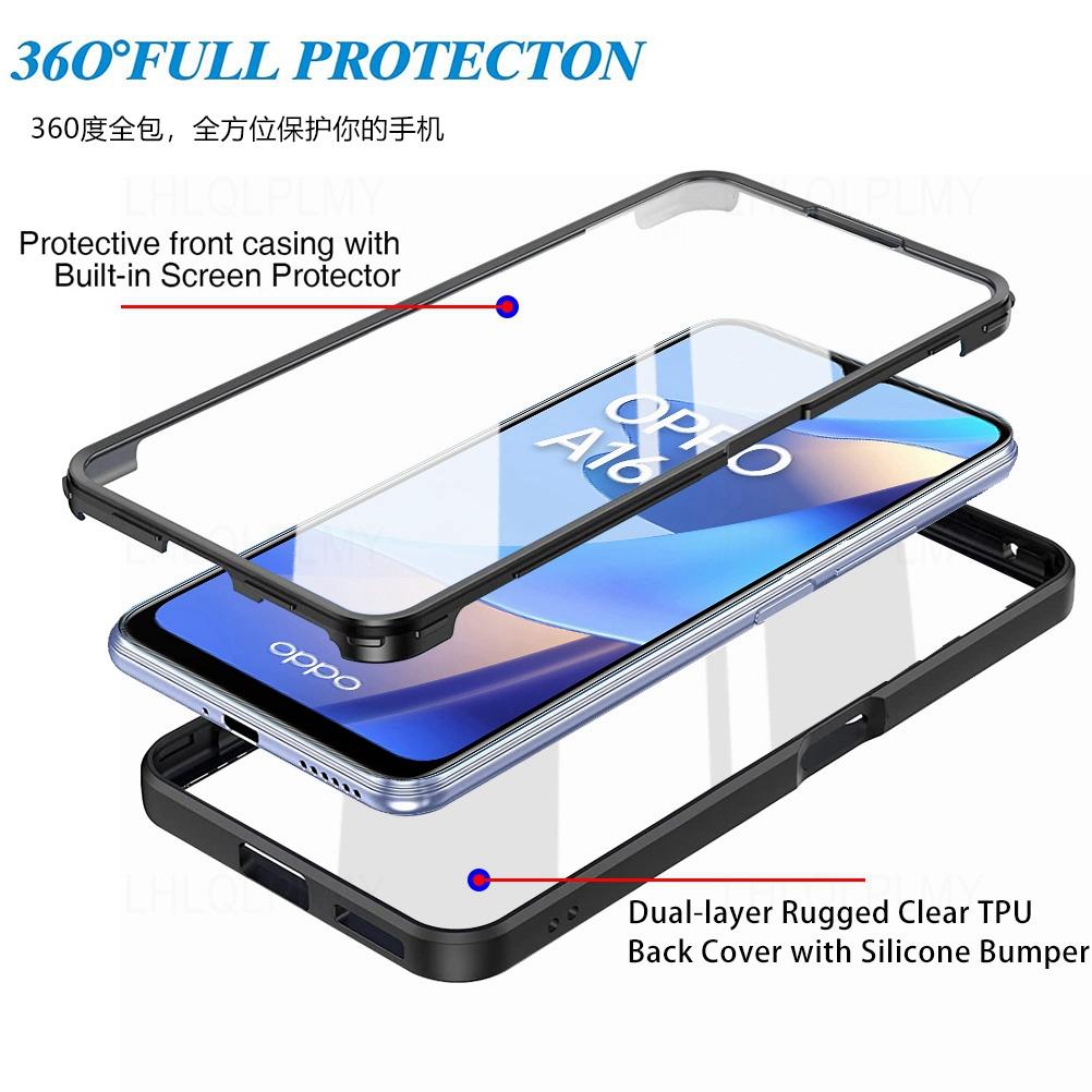 Front Back Protect ShockProof Case For OPPO A40 A40M A96 A76 A52 A72 A15 A54 A74 A94 5G A79 A5 A9 2020 A53 A16 Find X5 Pro Cover