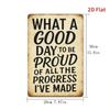 Metal Wall Art Vintage Sign, Self Love Inspirational Quote for Bar Home Decor