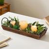 1PC Tabletop Organization Home Storage Tray Country Style Decor With Handles Parties Storage Bins Farmhouse