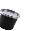 Disposable Black Sealed Sauce Containers with Lids