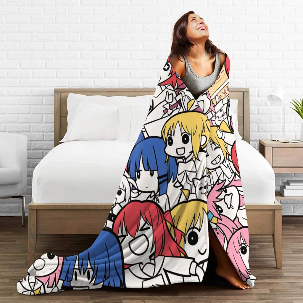 Bocchi the Rock Plush Blanket Girls Boys  Flannel Bedding Throws For Couch Chair Warm Soft Custom Quality Bedspread Gift