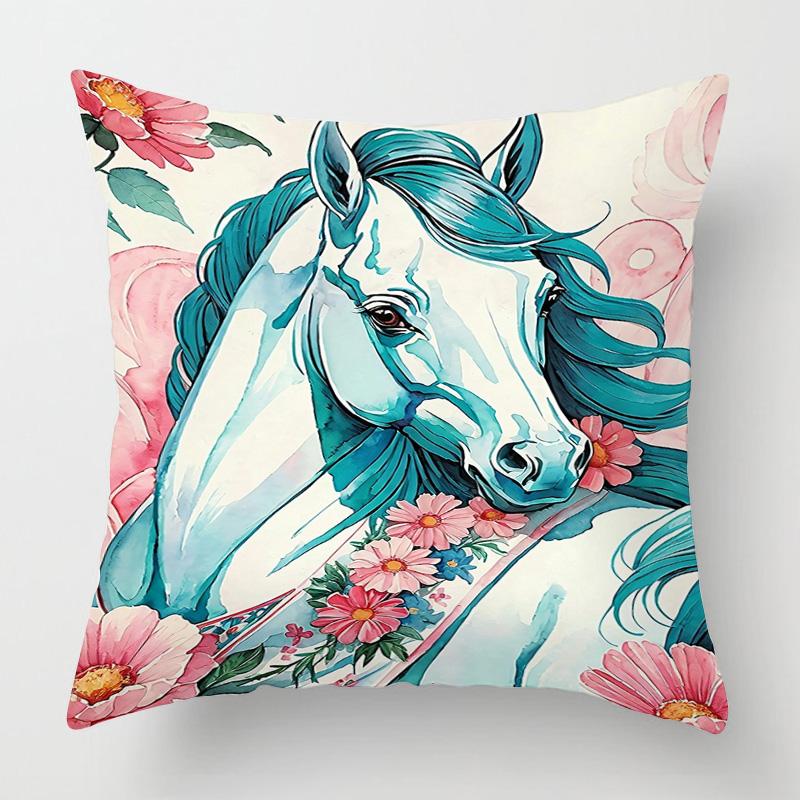 Geometric Animal Pattern Pillow Cover 18x 18 Inch Printed Cushion Cover Machine Washable Home Sofa Decoration 45x45cm