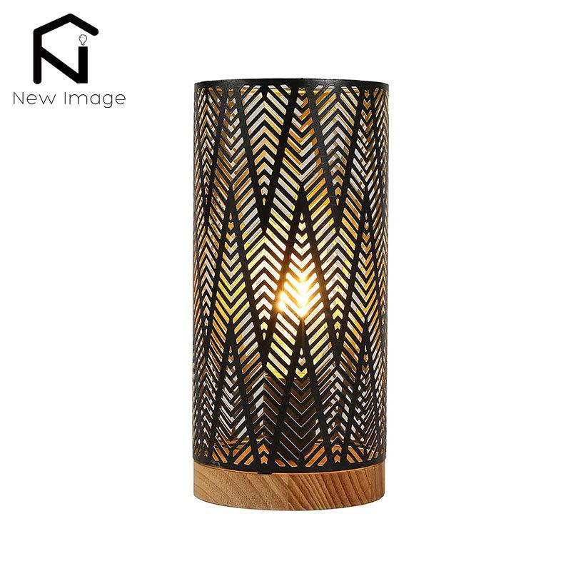 Geometrischer Metall-Kerzenhalter Batteriebetriebene Lampe Kabellose Tischlampe Kabellicht für Hochzeitsfeier Schlafzimmer Heimdeko