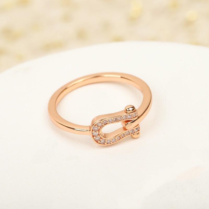 Anillo con Hebilla de Herradura Dorada V para Mujer Nicho de Gama Alta Anillo de Pareja Anillo Dedo Índice Joyería para Hombres y Mujeres