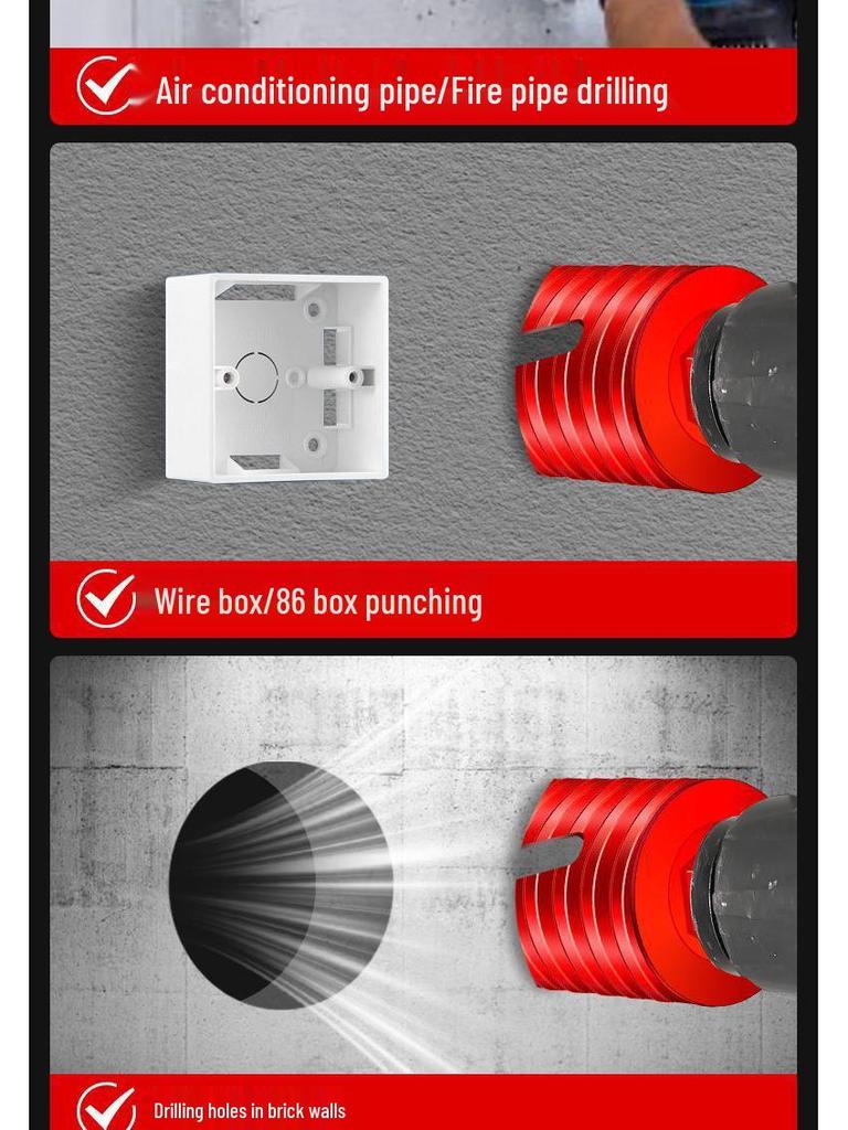 Sharp 180 Diamantbohrer für Trockenbohrung - Schlagbohrwerkzeug für Anschlussdose und Dunstabzugshaube Wandöffner