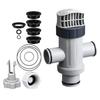 14 Pcs Pool Filtration Accessory Set with Dual Split Hose Valve & Drain Cap Enhance For Intex Pool Maintenance