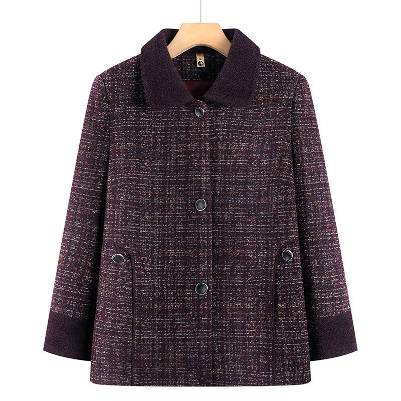 

Spring and Autumn Stylish Lapel Tops for Middle-Aged and Elderly Women 3XL (115-130 jin)