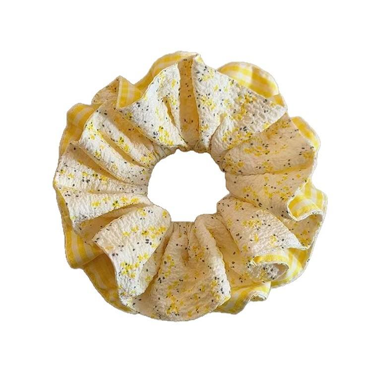 Korean Style, Plaid Floral Pattern, Waist Cinching Headband, Plaid Bun Hair String, Sweet, Spring and Summer Hair Accessories, New Headwear