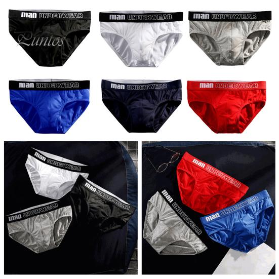 Herren Slips Mittelhoher Schnitt Dreidimensionales U-konvexes Design Unterwäsche Patchwork Farbe Buchstabendruck Höschen