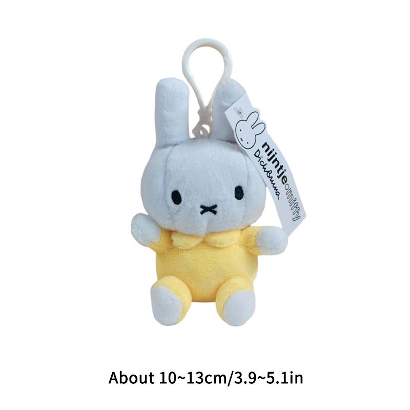 Miffys Rabbit Keychain Cute Cartoon Bunny Keyring Small Animal Doll Girls Backpack Pendant Car Key Holder Womens Bag Accessories