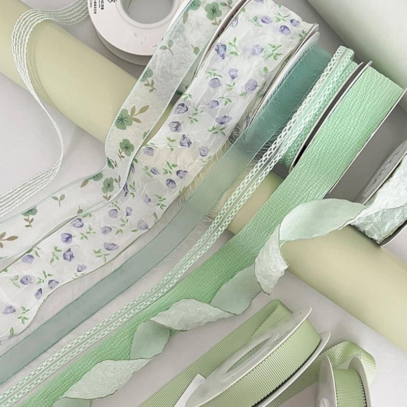 Flower Bouquet Decorative Ribbon Girly Style Series Bowknot Crafting Ribbon Handmade Gift Wrapping Binding Streamers