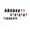Tortoiseshell French Black Edge Gradient Manicure Stickers - Short Wearable Nail Tips