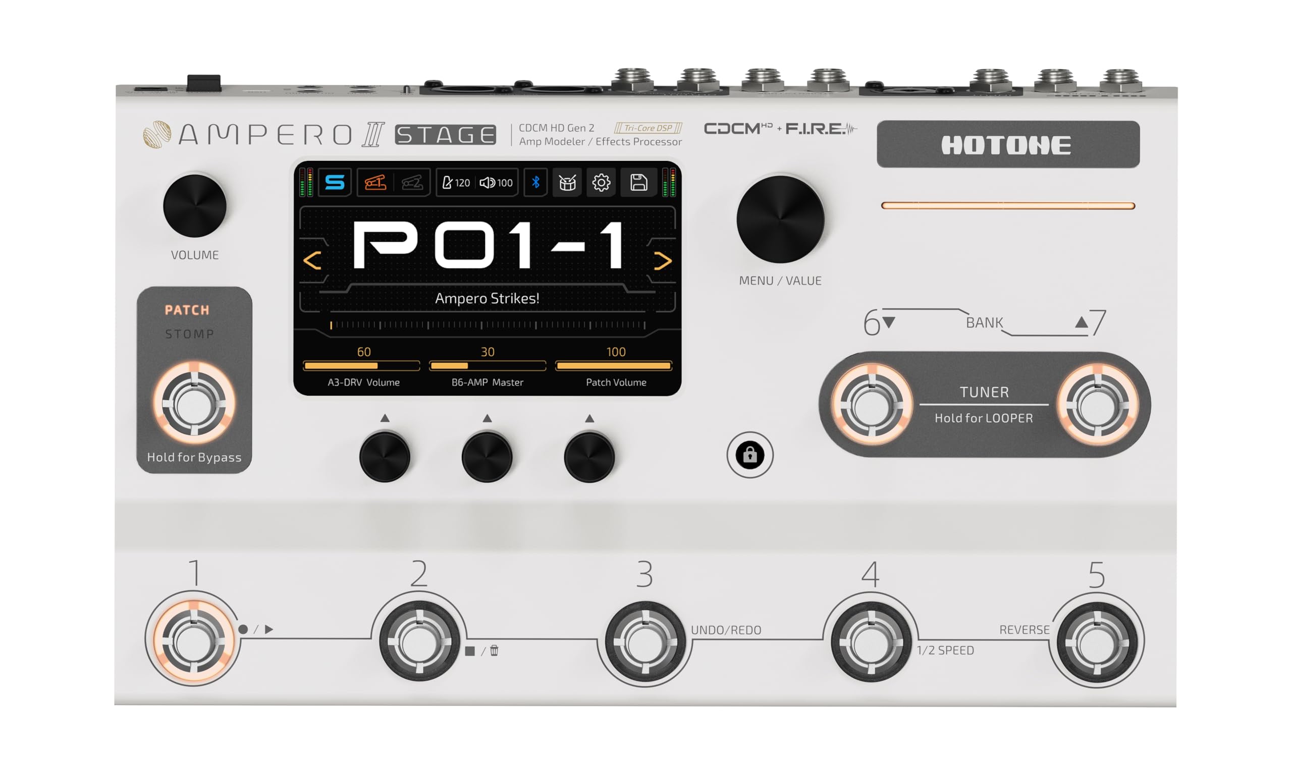 

HOTONE AMPERO STAGE Amp modeler effector Live performance Bluetooth-з єднання та