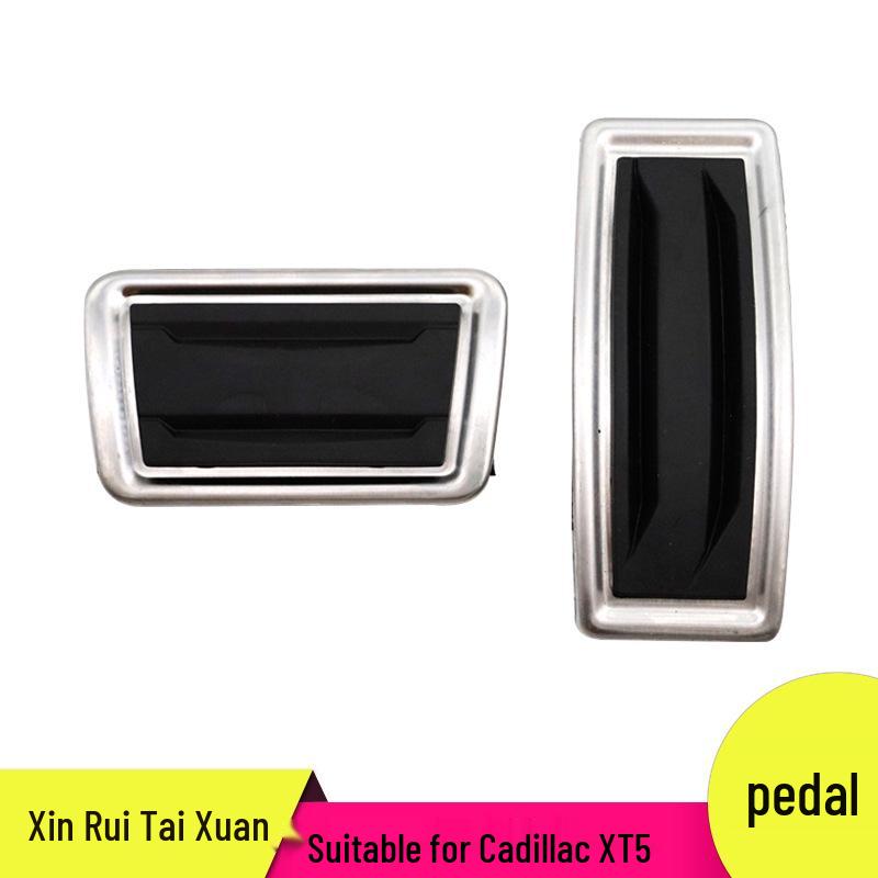 

Cadillac XT5 Anti-Slip Pedal Covers for Accelerator, Brake, and Rest Area Aluminum Alloy + Hard Rubber