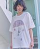 AMBLER Rainy Day Applique Embroidery Short Sleeve T-Shirt As1325 (Ivory)