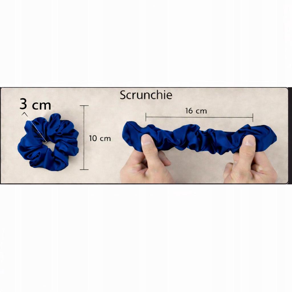 Satin Scrunchies Hair Tie Without Joints 10 Comfortable Navy Blue