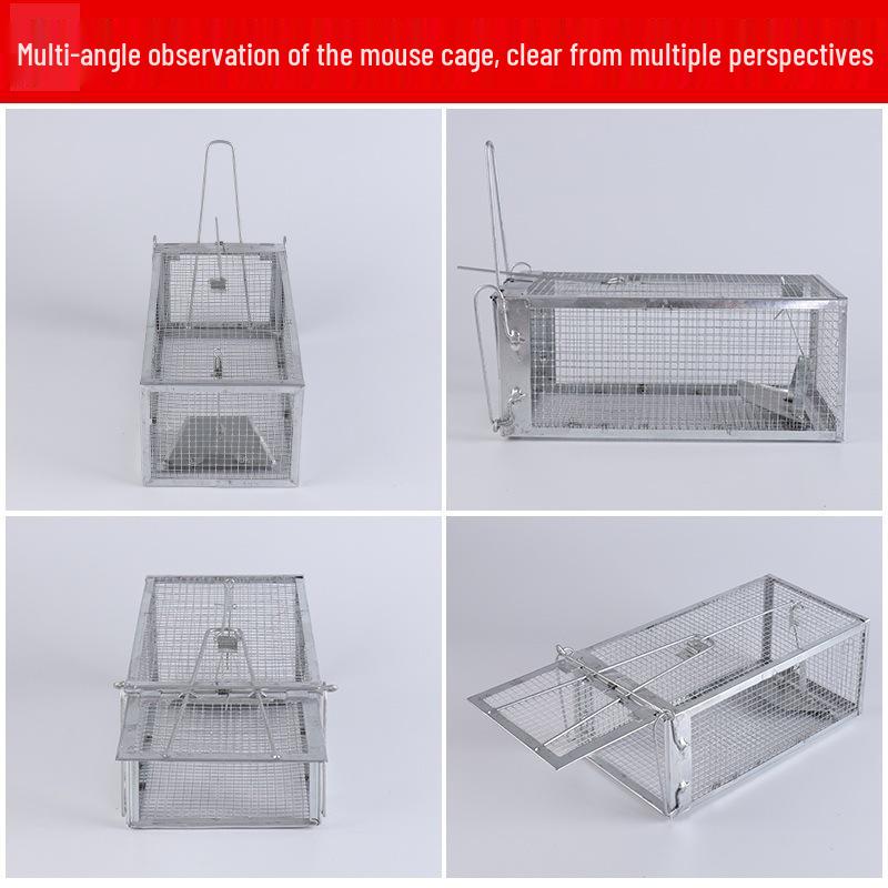 Large High-Sensitivity Mouse Trap Cage with Pedal Mechanism for Rodent Extermination