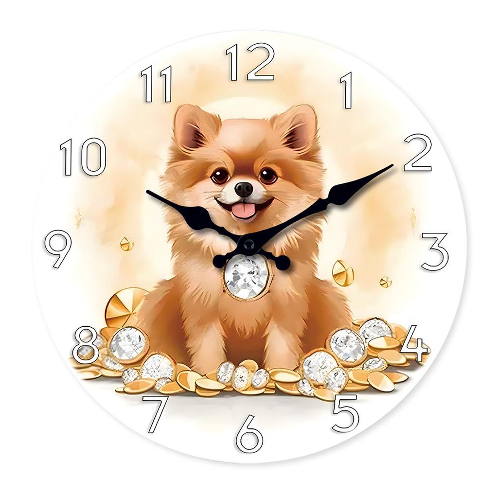 16" Modern Minimalist Wooden Wall Clock - Silent, Cute, Decorative MDF Design