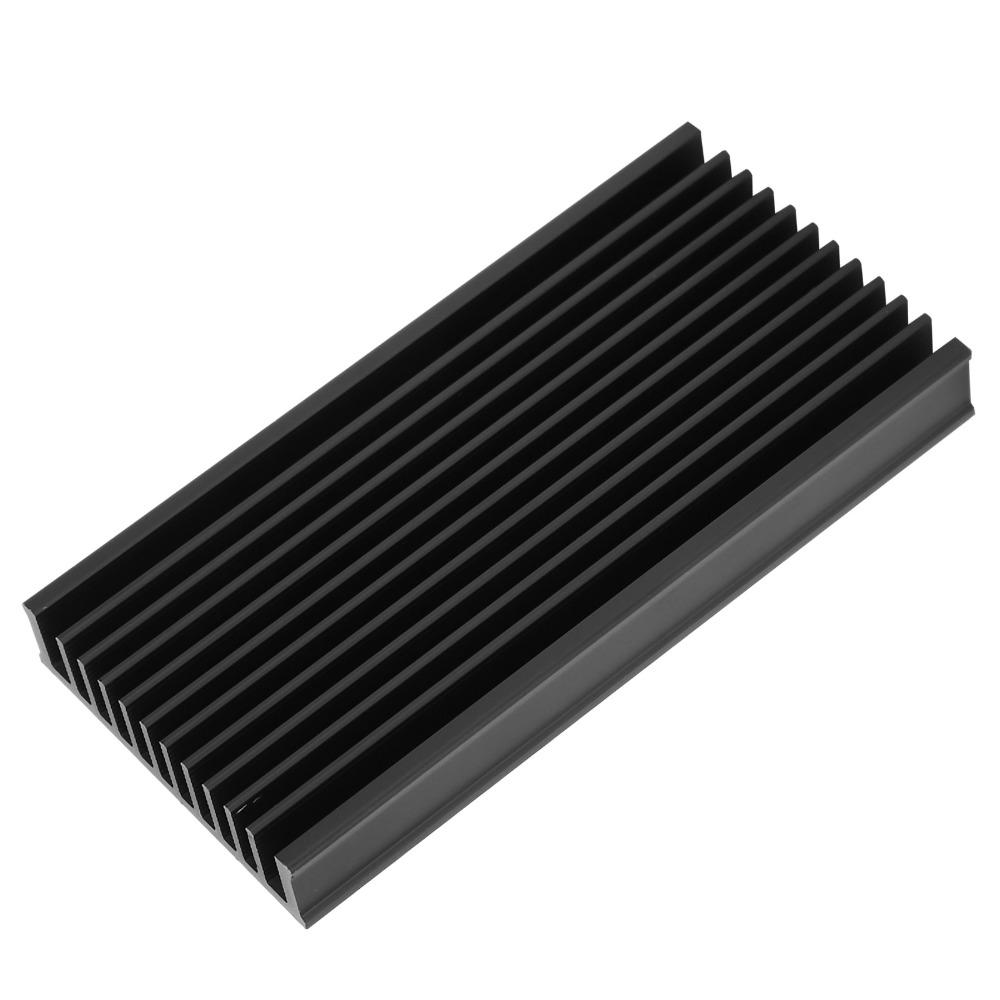 4Pcs 100*50*12.7mm Heat Sink Black Heat Sink Chip Heat Diffusion Fin Black Heat Sink  Chip Cooling